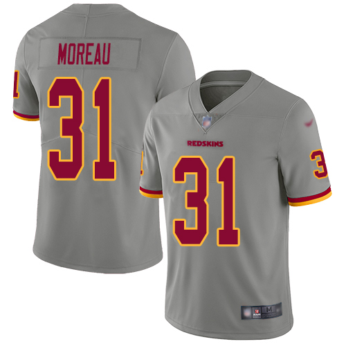 Washington Redskins Limited Gray Men Fabian Moreau Jersey NFL Football #31 Inverted Legend->youth nfl jersey->Youth Jersey
